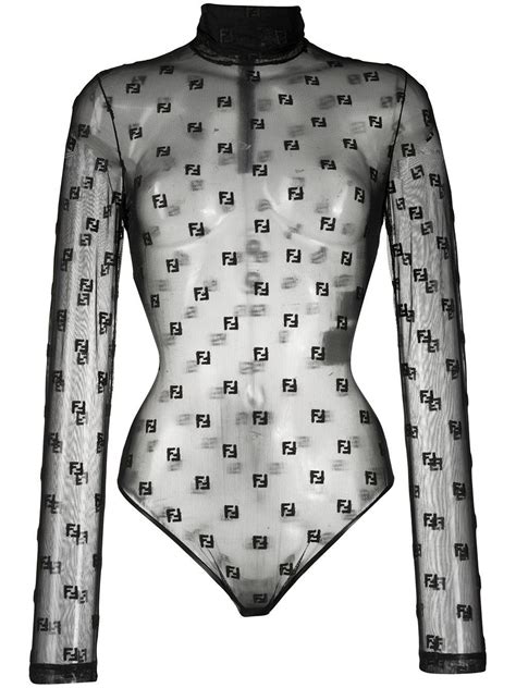 fendi jumpsuit womens|fendi sheer bodysuit.